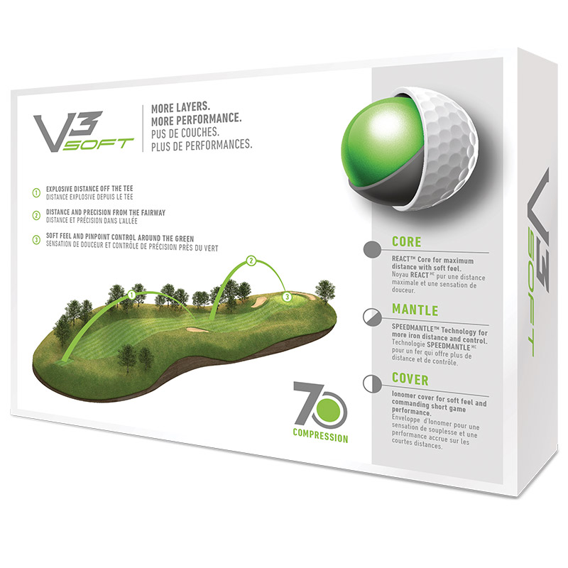 Taylormade V3 Soft 12 Golf Balls Online Golf